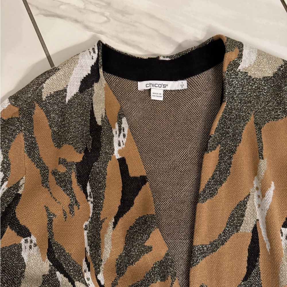 Chico's Multicolor Patterned Cardigan - Picture 2 of 4
